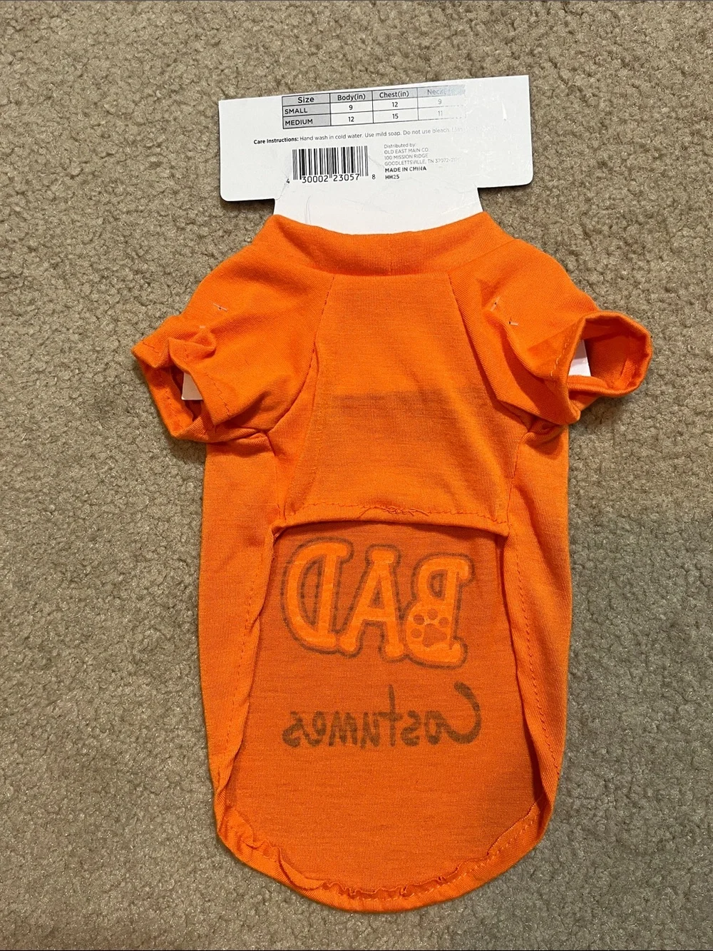 Halloween Novelty Pet Tee 🎃🐾 | “I Bark at BAD Costumes” | Small | NWT